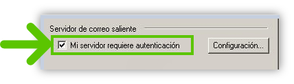 Imagen en la que se indica el paso 6 para configurar una cuenta POP para Outlook Express